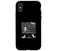 Cute Reptile Gecko Playing Music Notes Case for iPhone X/XS