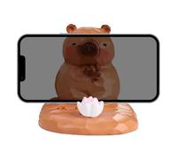 Cute Resin Phone Stand - Mini Doll Mobile Holder | Desk Ornament with Motivational Designs “Retire Soon” ,“Everything Goes Smoothly” | Decorative Cell Phone Holder Gift for Office, Home, or Bedroom