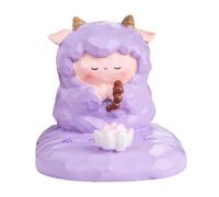 Cute Resin Phone Stand - Mini Doll Mobile Holder | Desk Ornament with Motivational Designs “Retire Soon” ,“Everything Goes Smoothly” | Decorative Cell Phone Holder Gift for Office, Home, or Bedroom