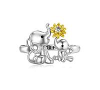 Cute Resin Rings Day Silver Plated Wedding Jewelry Rings Dragon (C, One Size)