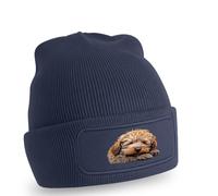 Cute Resting Doodle Puppy Design Beanie Labradoodle Goldendoodle Pet Birthday Gift For Him And Her O/S
