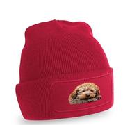 Cute Resting Doodle Puppy Design Beanie Labradoodle Goldendoodle Pet Birthday Gift For Him And Her O/S