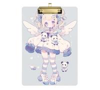 Cute Retro Blue Anime Girl A4 map clipboard Hard Board clipboard Dental for 5th Grade Classroom Essentials for Teachers Size 9 x 12