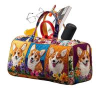 Cute Retro Dog Weekend Bag, Weekend Travel Duffle Bag with Puppy Design | for Adults Daily Work, Shopping, Meeting, Travel, Business, Camping, Beach, Picnic, Holidays