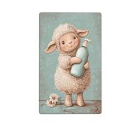 Cute Retro Lamb Bathroom Single Toggle Blank Wall Plate Light Switch Cover Decorative 1 Gang for Kitchen Room Bathroom Size 11.4x7cm