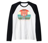 Cute Retro Peach All U Can Eat Funny Food Lover Graphic Raglan Baseball Tee