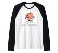 Cute Retro Peach All U Can Eat Funny Food Lover Graphic Raglan Baseball Tee