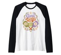 Cute Retro Pickleball 60s Hippie Style Graphic Raglan Baseball Tee