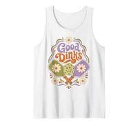 Cute Retro Pickleball 60s Hippie Style Graphic Tank Top