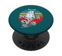 Cute Retro Robot Fan Robotics Science Student Robot Lover PopSockets Adhesive PopGrip