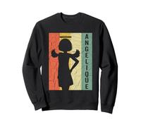 Cute Retro Vintage Anime Angel Angelique French for Angelic Sweatshirt