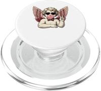 Cute Retro Vintage Cherub Angel Funny Ironic Valentines PopSockets PopGrip for MagSafe