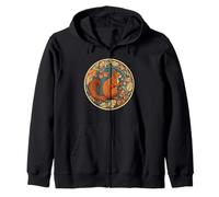 Cute Retro Vintage Squirrel Lover Zip Hoodie