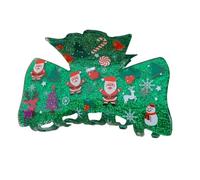 Cute Rhinestone Hair Claws, Santa Claus Hair Clip | Comfortable Hair Clips - Portable Christmas Hair Accessories for Family Friends Kids Christmas