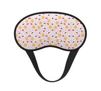 Cute Rice Balls and Stars Pattern Elastic Band Eye Mask for Sleeping, Blackout Sleep Mask Block Light, Comfortable Travel Nap