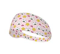 Cute Rice Balls And Stars Pattern Printing Double-Sided,Unisex Elastic Sports Headband,Ideal As A Gift For Sports-Loving Friends,Family
