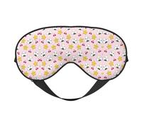 Cute Rice Balls and Stars Pattern Printing Rest Sleep Eye Mask, Soft Eye Mask for Home & Camping, Blocks Light, Comfortable for Most Users
