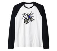 Cute Ride OR DIE with Motorcycle Raglan Baseball Tee