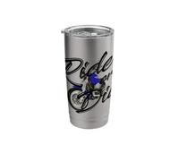 Cute Ride OR DIE with Motorcycle Stainless Steel Insulated Tumbler