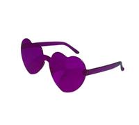 Cute Rimless Heart Sunglasses Unisex,UV400 for Beach Party Photos | Unisex Heart-Shaped Sunglasses,Transparent Orange One-Piece Lens,Y2K Aesthetic for Festival Photo Occasions