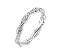 Cute Rings for Women Silver Gold Anniversary Wedding Jewellery for Mum Girlfriend Daughter Diamond Stackable Ring Eternity Bands Fitness or Workplace Safety Band Couples Promise Friendship Presents