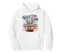 Cute RIZZ 'EM WITH The TISM My Patriotism Fox Autism Dad Mom Pullover Hoodie