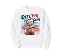 Cute RIZZ 'EM WITH The TISM My Patriotism Fox Autism Dad Mom Sweatshirt