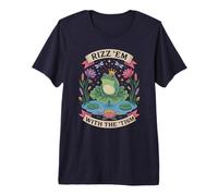 Cute RIZZ EM with TISM Frog Prince Autism Teacher Peace Love Premium T-Shirt