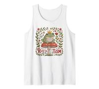 Cute RIZZ 'EM with TISM Frog Prince Mom Dad Autism Support Tank Top