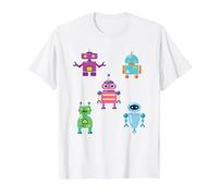 Cute Robot Cyborg Toy Technology Kids T-Shirt, Men, White, 3X-Large