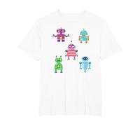 Cute Robot Cyborg Toy Technology Kids T-Shirt, Men's Big and Tall, White, 6X Tall