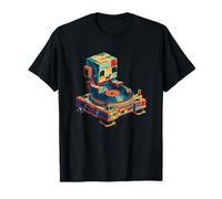 Cute Robot DJ with Retro Turntable T-Shirt
