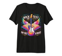 Cute Rock THE Test Mode On Testing Day Teacher STEM History Premium T-Shirt