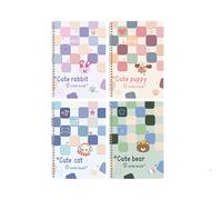 Cute Rollover Coil Notebook Simple Personality Student Diary -B5/60 Alina Zhang pet Plaid