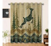 Cute Romantic Dwarf Blackout Curtains for Bedroom, Red Gray Heart Eyelet Drapes, Soft Thermal Insulated Room Darkening Soundproof Window Treatment for Living Room, 2 Panels, 30 x 65 Inch, Colourful