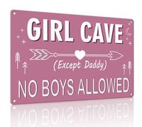 Cute Room Decor for Teen Girls Little Girl Stuff 10-12 Year Old No Boys Allowed Sign for Girls Pink Bedroom Wall Decor Accessories