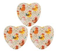 Cute Rooster And Chick Car Air Freshener, 3 Pcs Love form Hanging Air Freshener Cards, Long Lasting Fragrance Scented Cards for Car, Home, Office Gray-style