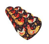 Cute Rooster Chickens Car Air Freshener Cards for Women Men 4 Pack Cute Car Accessories Long Lasting Scent Car Diffuser Hanging Auto Aromatherapy Tablets Car Fresheners Gifts