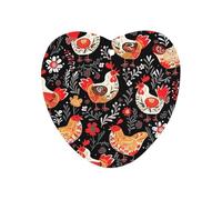 Cute Rooster Chickens Car Air Freshener Hanging, Long Lasting Scented Car Aromatherapy Tablets, Love form Fragrance Scented Cards for Vehicles, Bedroom, Wardrobe Black-style