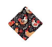 Cute Rooster Chickens Car Air Freshener Hanging, Long Lasting Scented Car Aromatherapy Tablets, Rhombus Fragrance Scented Cards for Vehicles, Bedroom, Wardrobe Black-style
