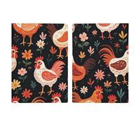 Cute Rooster Chickens Passport Holder Personalized Passport Wallet for Women Men Travel Document Organizer Holder