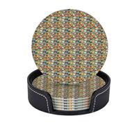 Cute Rooster Chickens Print 6 Set Cup Coasters Coffee Dining Table Office Outdoor Home Decor Versatile Usage