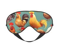 Cute Rooster Chickens Print Comfortable Sleep Eye Mask Men Women Lightweight Travel Nap Meditation Yoga Work