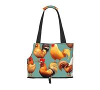Cute Rooster Chickens print Puppy Carrier Dog Walking Bags Pets Dogs Carrier Bags for small Dogs and Cat and Rabbit