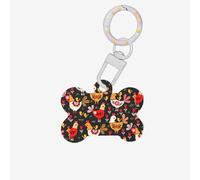 Cute Rooster Chickens Printing Cute Acrylic Dogs Tag Double Side Bone Shap Id Tags with Keychain for Pet Crafts Decorations