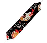 Cute Rooster Chickens Table Runner for Dining Table, Short Plush Runners Washable & Durable Tablerunner Modern Home Decor for Wedding, Kitchen, Holiday 178*33cm