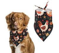 Cute Rooster ChickensPet Scarf Dog Bandana for Small Medium Large Exquisite Unique Cat Dogs Kerchief Premium Fabric Cute Triangle Cat Dogs Bibs Scarf