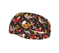 Cute Rooster ChickensStylish sweat-wicking sports headband, perfect for men and women, fitness, running, and yoga.