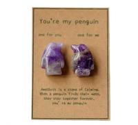 Cute Rose Quartz Penguin Gift,Couple Pink Crystal You're My Penguin Decor with Card,Valentines Day Romantic Gift for Her Him, Boyfriend, Girlfriend, Wife, Husband,Friends