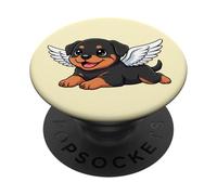 Cute Rottweiler Angel Cartoon Dog Lover PopSockets Adhesive PopGrip